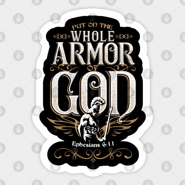 Bible Verse Armor of God Gift for Christian Sticker by aneisha